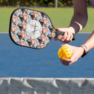 Customise with Your custom photo pattern Monogram Pickleball Paddle