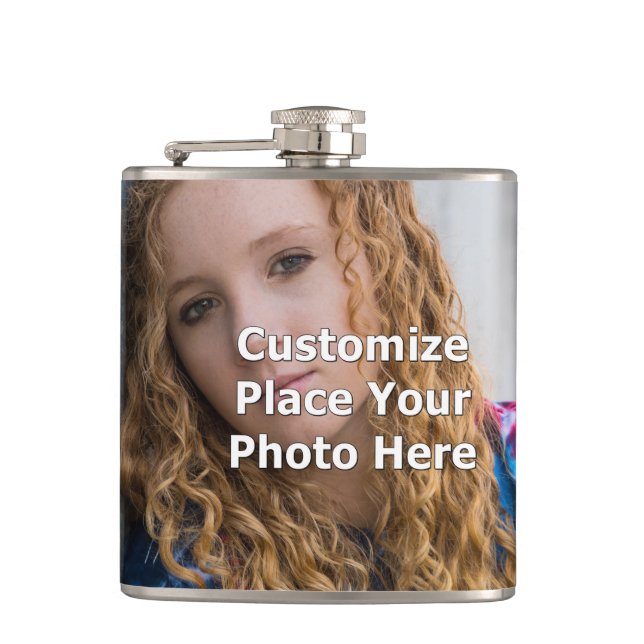 Customise With Your Photo Hip Flask (Front)