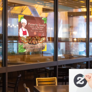 Customise Woman Chef Pizza Restaurant Promotional