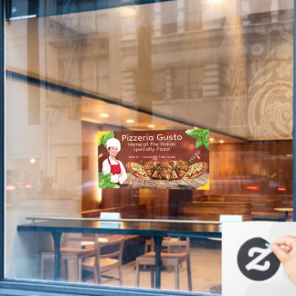 Customise Woman Chef Pizza Restaurant Promotional