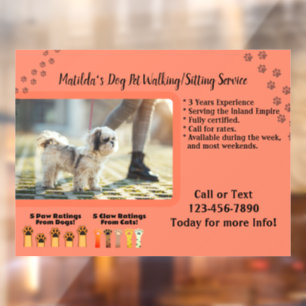 Customise Woman Dog Walking Sitting Service 