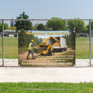 Customise Wood Chipping Business Promotional Fence Banner
