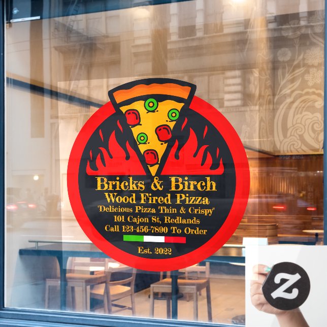 Customise Wood Fired Pizza Restaurant Promo (Cafe Window)