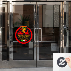 Customise Wood Fired Pizza Restaurant Promo Door