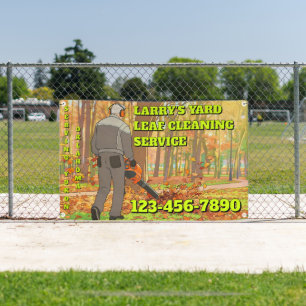 Customise Yard Leaf Clean Up Business Promotional Banner