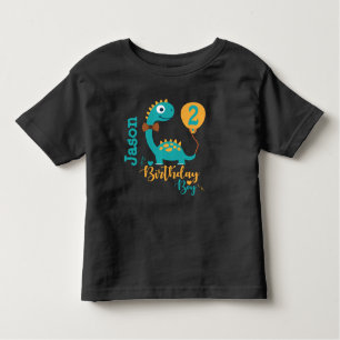 Customise Your Age Dino Birthday Boy Toddler T-Shirt