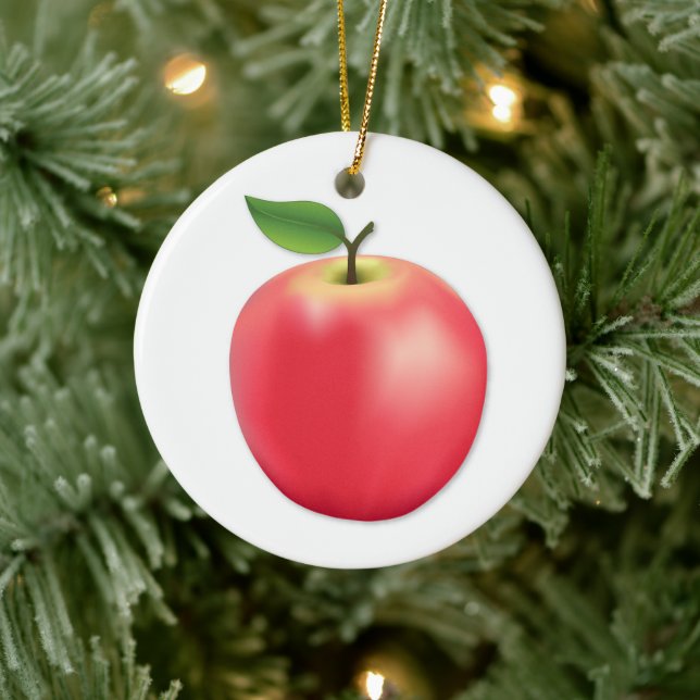 Customise Your Apple  Ceramic Ornament (Tree)