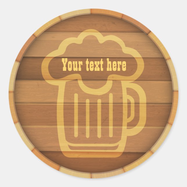 Customise Your Beer Classic Round Sticker (Front)