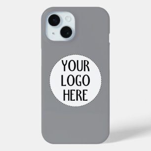 Customise Your Black White company logo Grey iPhone 15 Case