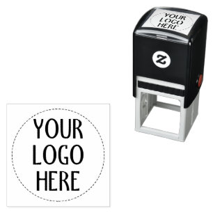 Customise Your Black White company logo Self-inking Stamp