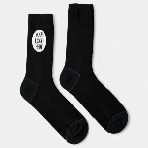 Customise Your Black White company logo Socks