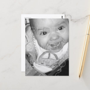 Customise Your Black White photo Postcard