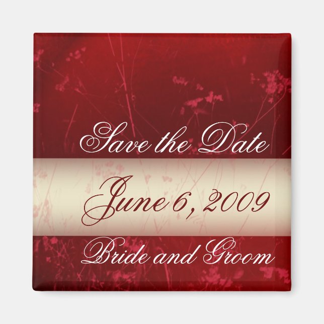 Customise your date Save the Date Magnet (Front)
