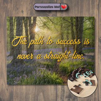 Customise your Forest Flowers Path Motivational Jigsaw Puzzle