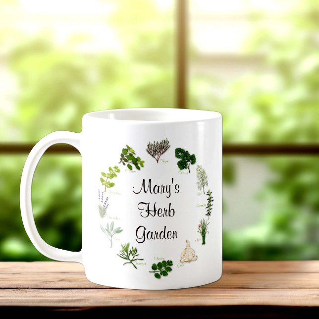 Customise Your Herb Garden Mug (Customize Your Herb Garden Mug. Personalize with your custom text. Fragrant, flavorful herbs.)