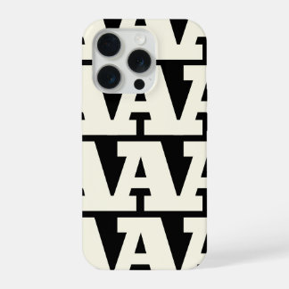 Customise Your Letter, Bold Monogram Pattern  iPhone 15 Pro Case