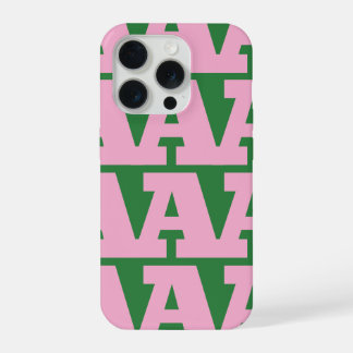 Customise Your Letter, Bold Monogram Pattern  iPhone 15 Pro Case