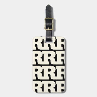 Customise Your Letter, Bold Monogram Pattern Luggage Tag