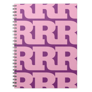 Customise Your Letter, Bold Monogram Pattern  Notebook
