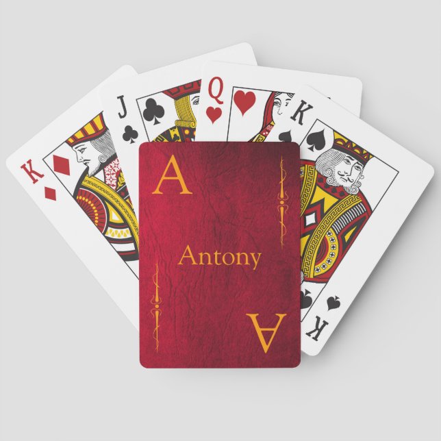 Customise your Name and Initial Playing Cards (Back)