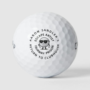 Customise Your Name Fairway Prison Humour Golf Balls