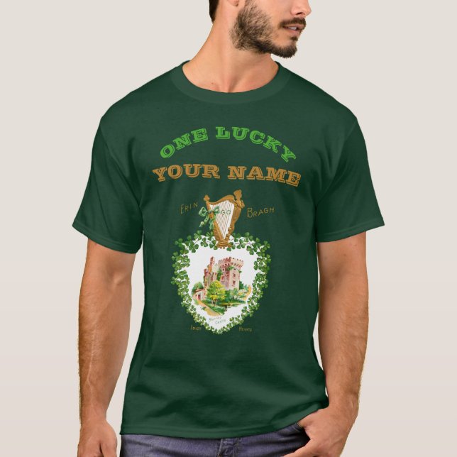 Customise Your Name St Patricks Day Blarney Castle T-Shirt (Front)