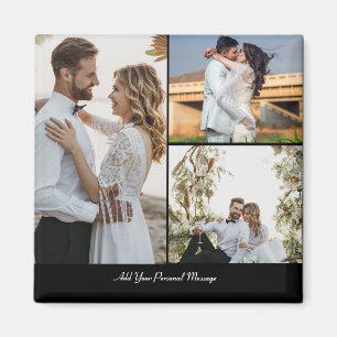 Customise Your Own 3 Photo Collage Magnet