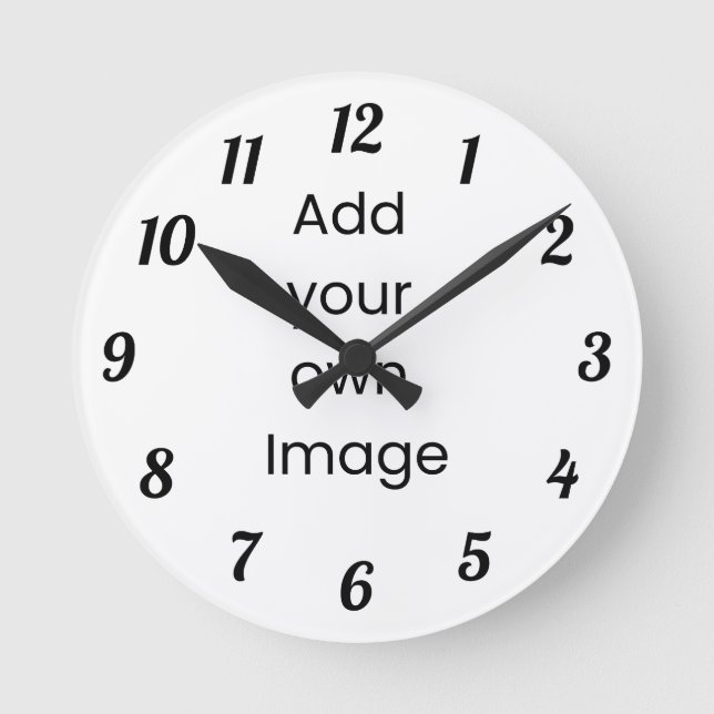 Customise Your Own (Black Numbers) Wall Clock (Front)