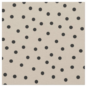 Customise your own black polka dots in beige fabric