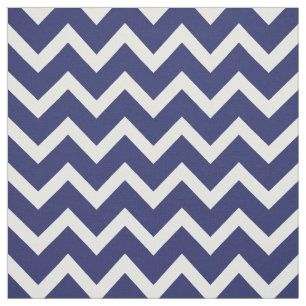 Customise your own blue white chevron pattern fabric