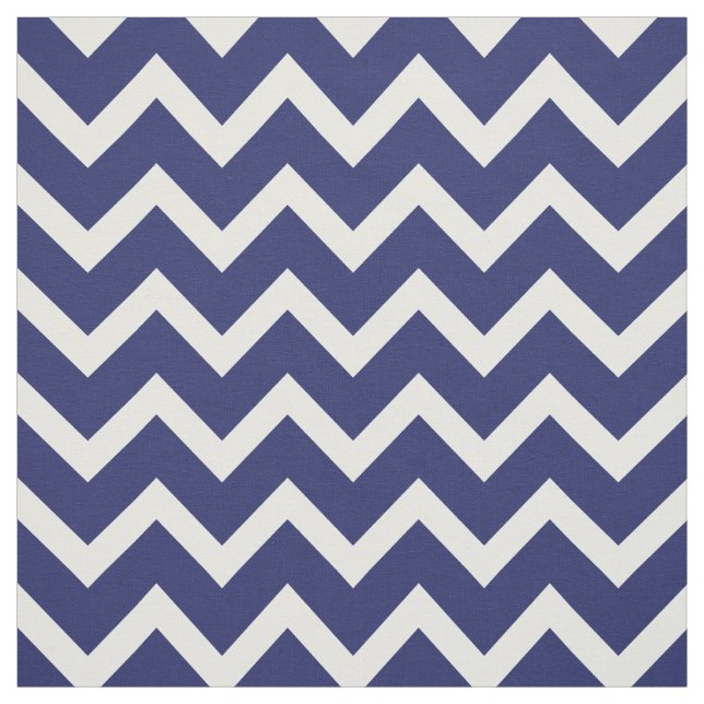 Customise your own blue white chevron pattern fabric (Swatch)