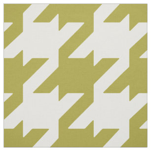 Customise your own bold green houndstooth fabric