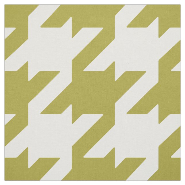 Customise your own bold green houndstooth fabric (Swatch)