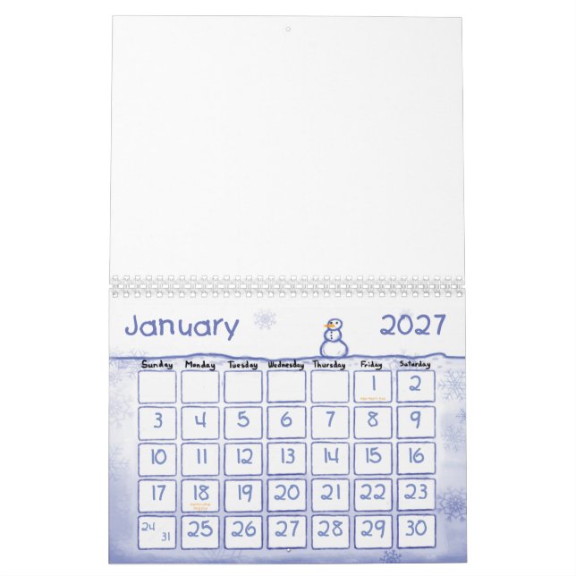 Customise your own calendar (Jan 2027)