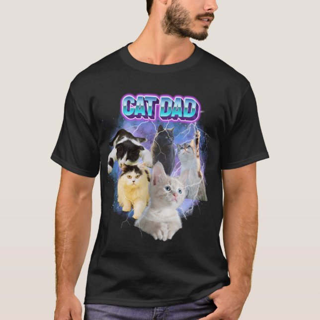 Customise Your Own Cat Mum Bootleg 90s Style Photo T-Shirt (Front)