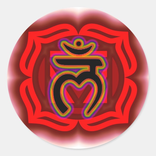 Customise Your Own Chakra Root Chakra Classic Round Sticker (Front)