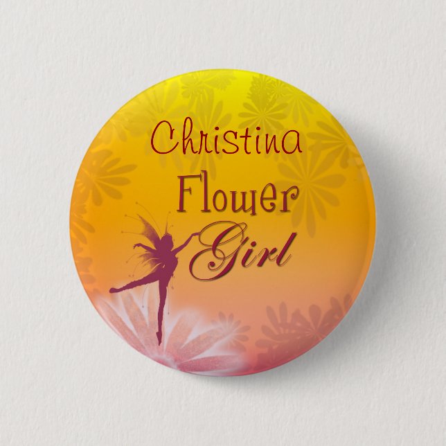 Customise your own Flower girl button (Front)