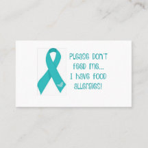 Customise Your Own Food Allergy Hand Out Cards
