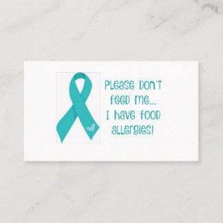 Customise Your Own Food Allergy Hand Out Cards