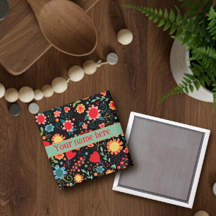 Customise your Own Fun Floral Inspirivity Magnet