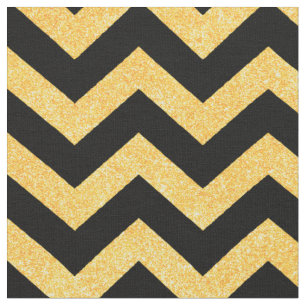 Customise your own glitter gold chevron pattern fabric