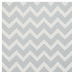 Customise your own grey white chevron pattern fabric