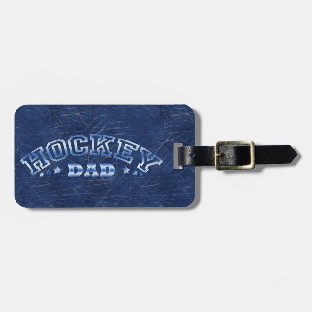 Customise Your Own Hockey Dad Luggage Tag (Front Horizontal)
