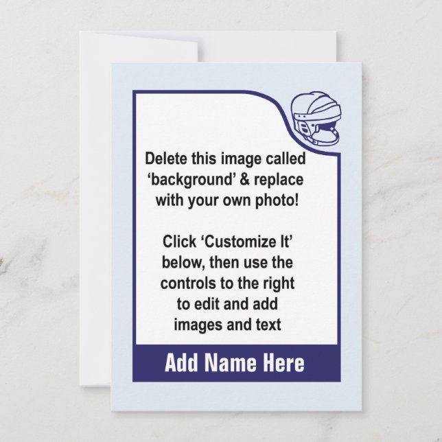 Customise Your Own Hockey Trading Card (Front)