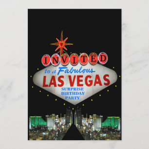 Customise Your Own Las Vegas Sign Invitations