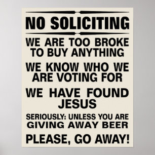 Customise Your Own No Soliciting Sign