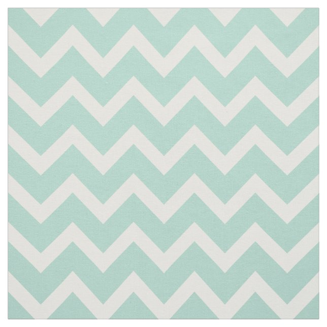 Customise your own pastel mint chevron pattern fabric (Swatch)