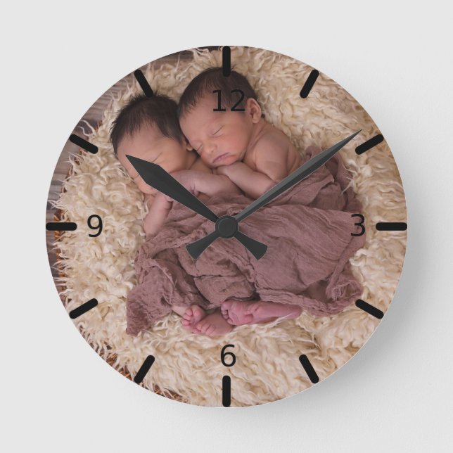 Customise Your Own Photo Round Clock (Front)