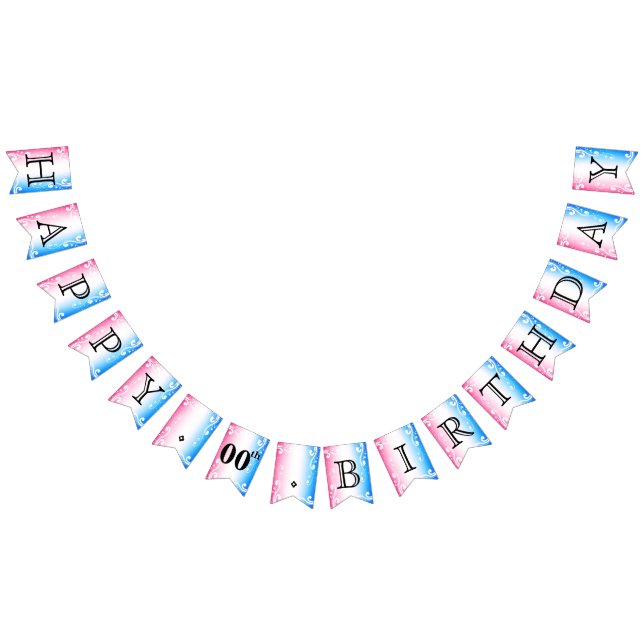 Customise Your Own - Pink and Blue Bunting Flags (All)