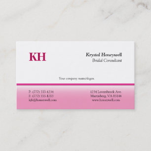 Customise Your Own Pink Business Card